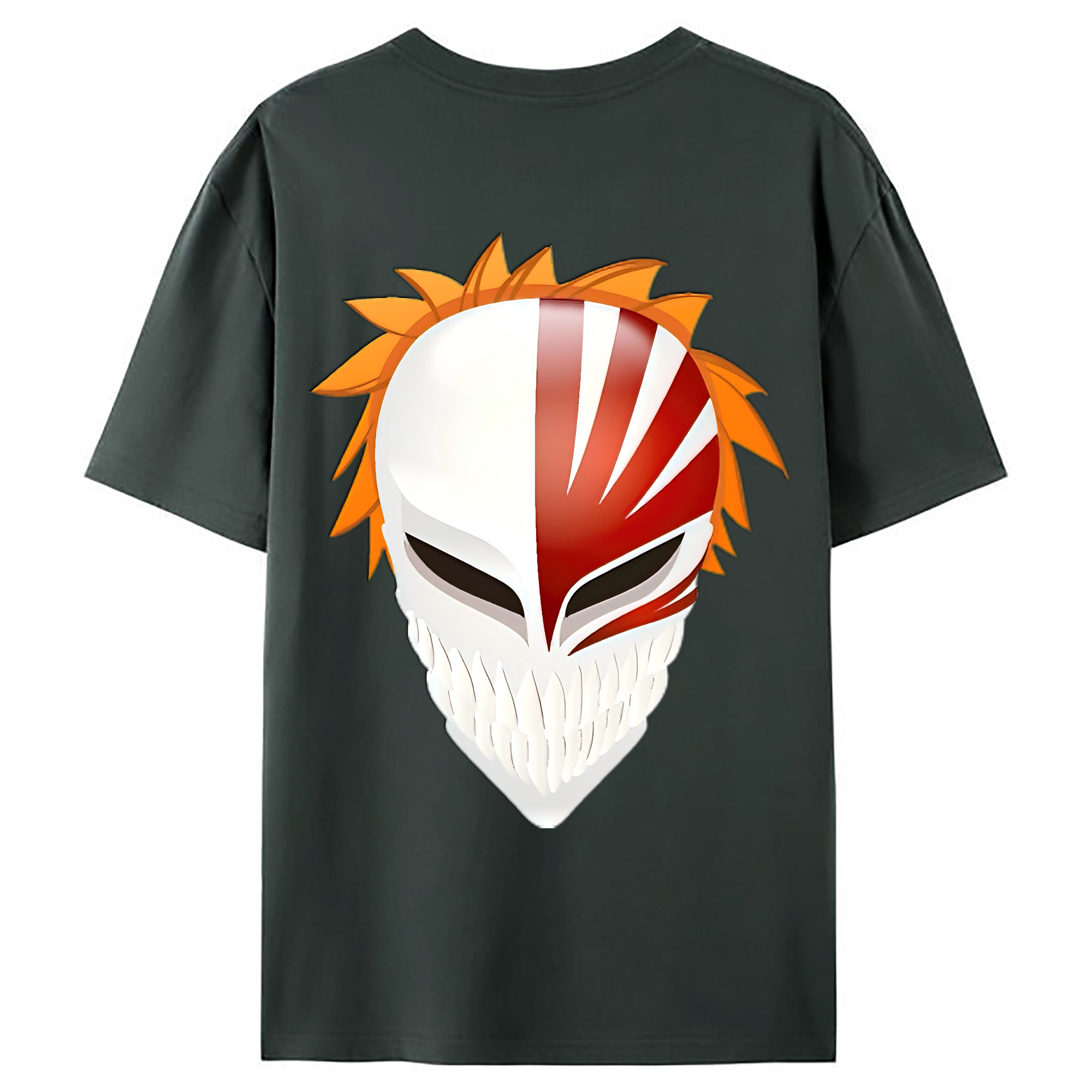 （画像用） ブリーチ 黒崎一護（くろさき いちご）BLEACH Kurosaki Ichigo 綿100％ メンズ半袖Tシャツ（バックプリント） 通気性
